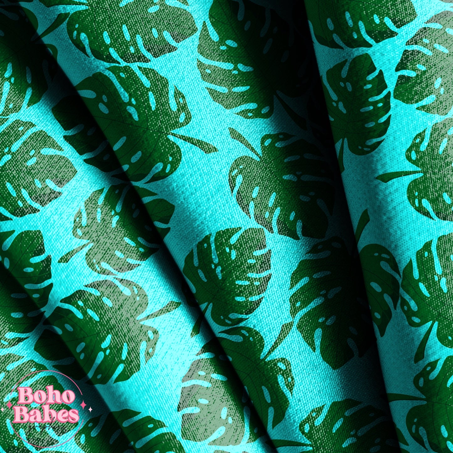 TROPICAL LEAVES TEAL